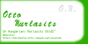 otto murlasits business card